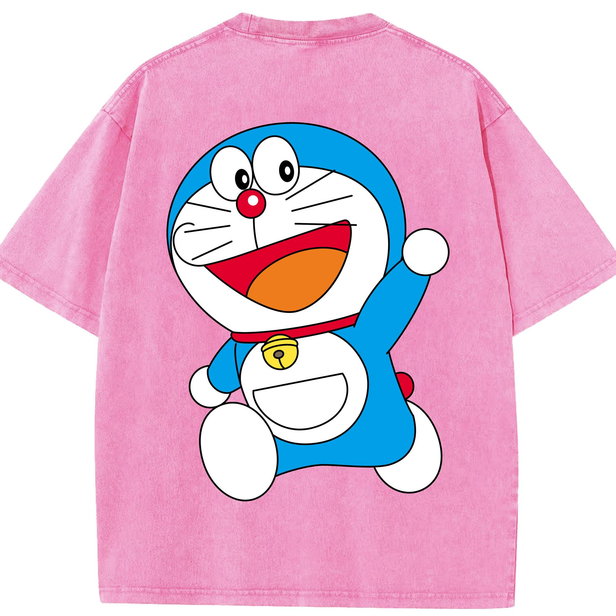 （画像用） ドラえもん Doraemon 綿100% ヴィンテージ風 半袖Tシャツ（背面プリント）